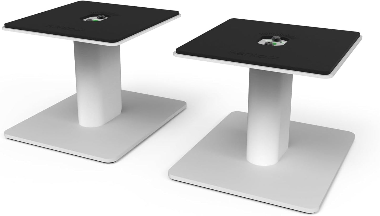 Kanto SP6HD Desktop Speaker Stands for Medium/Large Bookshelf Speakers & Mid-Size/Full-Size 4”-7” Studio Monitors | 6" Tall | Black | Pair