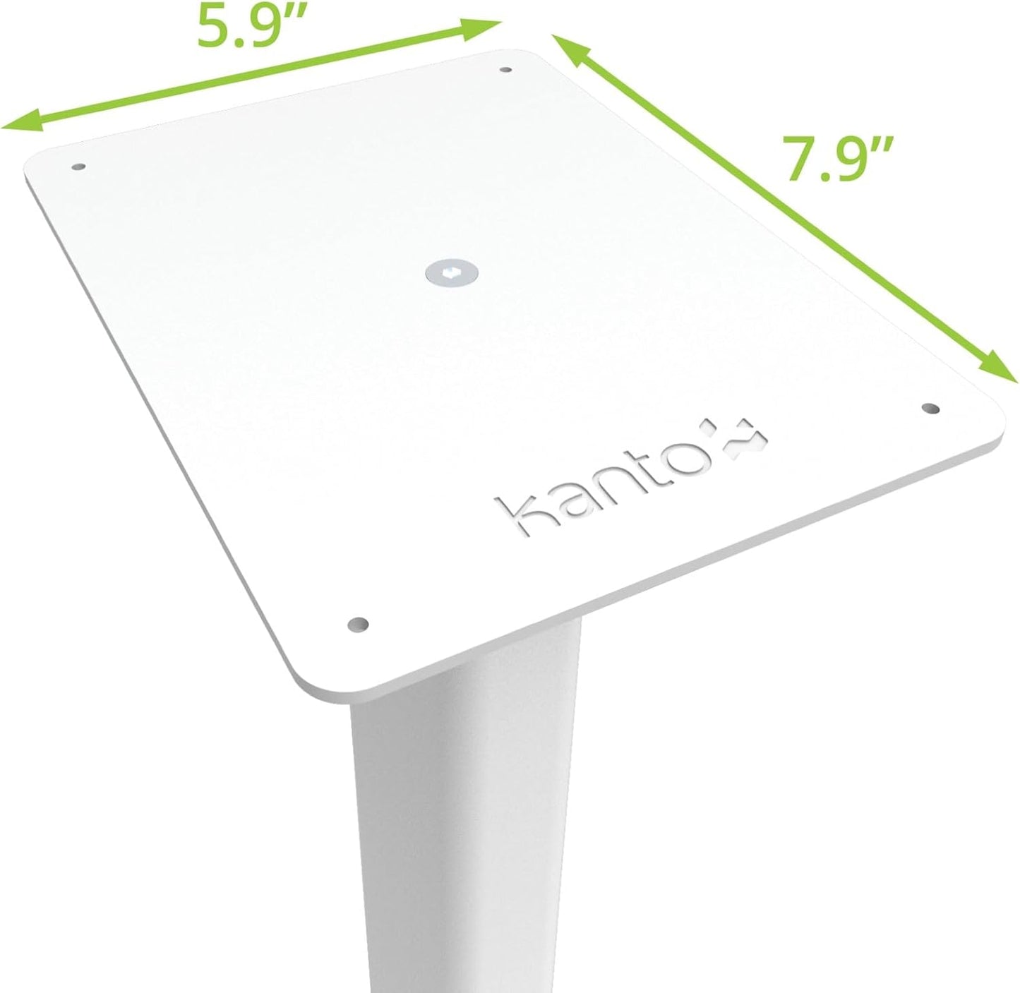Kanto ST28 28” Universal Speaker Floor Stands for Bookshelf Speakers up to 30 lbs | Improved Sound | Hidden Cable Management | White MDF Base | Pair