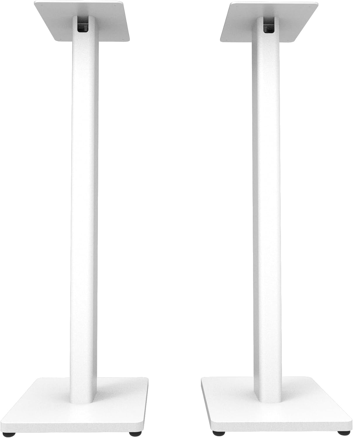 Kanto ST28 28” Universal Speaker Floor Stands for Bookshelf Speakers up to 30 lbs | Improved Sound | Hidden Cable Management | White MDF Base | Pair