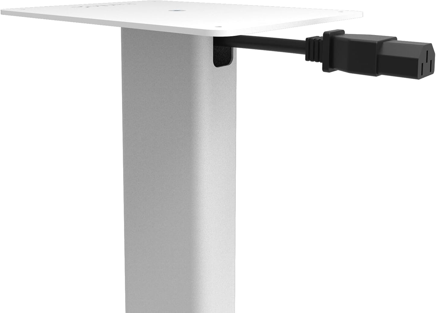 Kanto ST28 28” Universal Speaker Floor Stands for Bookshelf Speakers up to 30 lbs | Improved Sound | Hidden Cable Management | White MDF Base | Pair