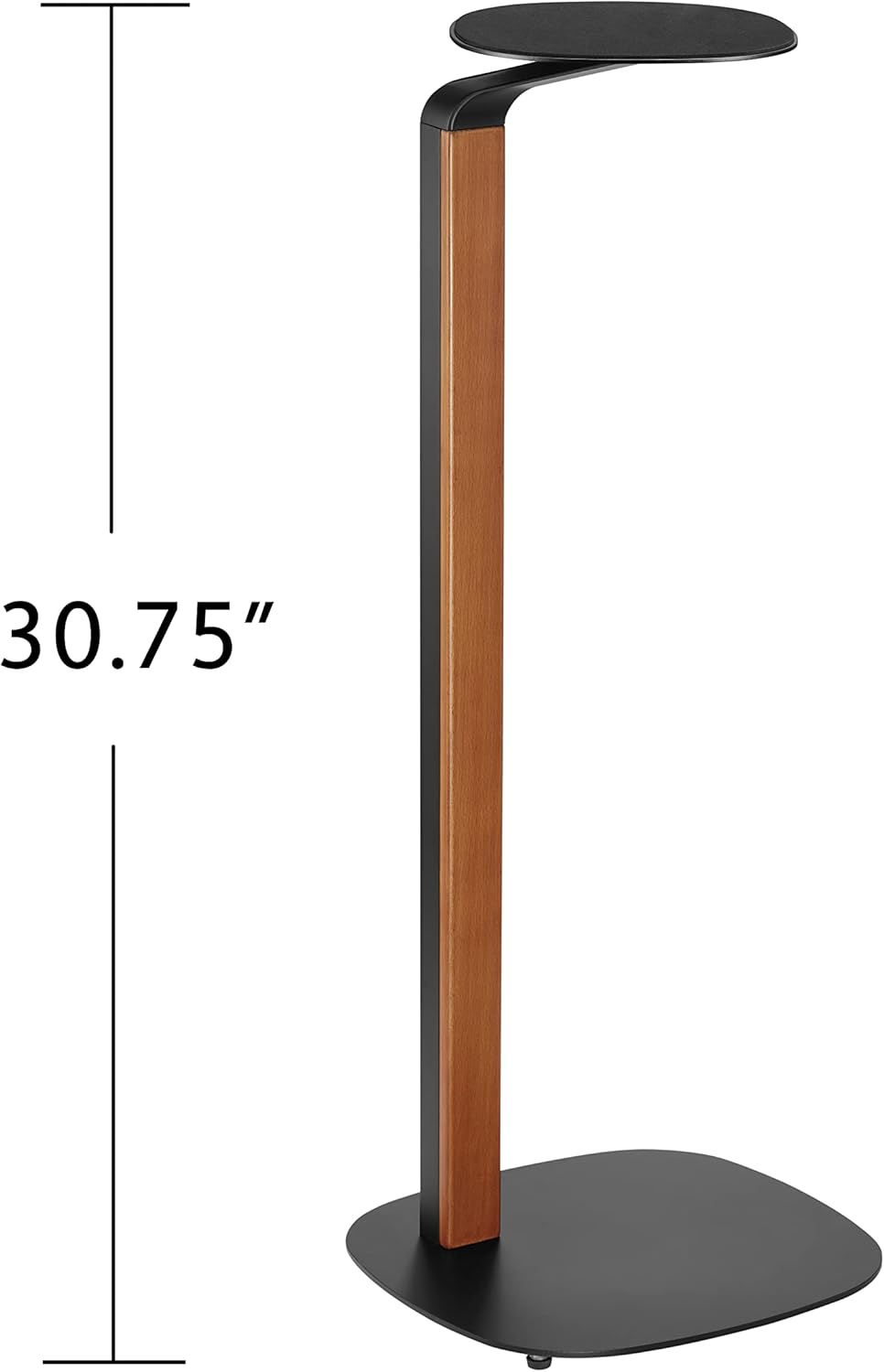 ynVISION.DESIGN Wood Speaker Stands | Pair | Max 22 LBS per stand | Compatible with Sonos Era 300 and Most Bookshelf Speakers | 31 inches tall | Foam Pad - Built in Cable Management | Black and Walnut